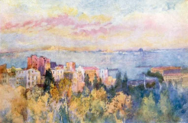 Corno de Ouro, de manhã cedo (litografia a cores)