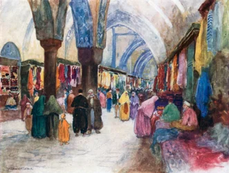 Grande Bazar, Stamboul (litografia a cores)