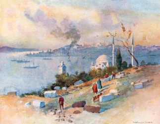 Ponto Seraglio de "As Pedras" (litografia a cores)