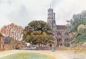 Thorney Abbey (litografia a cores)
