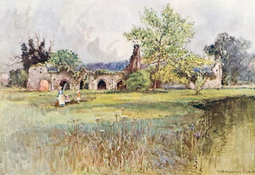 Waverley Abbey (litografia a cores)