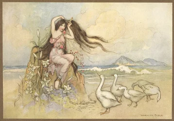 Marziella on the Seashore from, The Two Cakes.