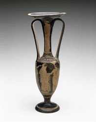 Loutrophoros com cena de casamento, 425-420 a.C. (terracota)