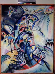 Pintura "pente azul" de Vassily Kandinsky (ou Wassily Kandinski ou Kandinskij)