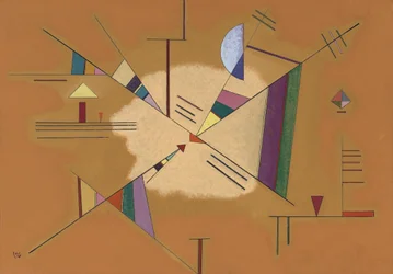 Pintura "Diagonal" de Vassily Kandinsky (ou Wassily Kandinski ou Kandinskij