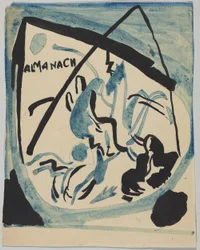 Desenho para a capa do almanaque "Der Blaue Reiter