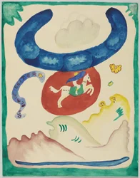 Rascunho para a capa do almanaque "Der Blaue Reiter"