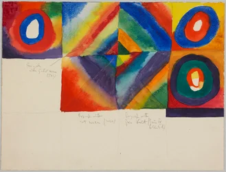 Estudos das cores com detalhes da técnica de pintura
