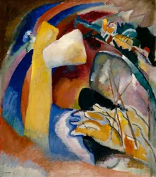 Kandinsky - Estudo para pintura com forma branca, 1913