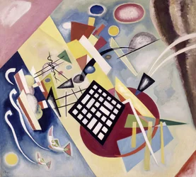 "The Black Grid" Pintura de Vassily Kandinsky (ou Wassily Kandinski ou Kandinskij