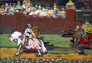 "The Crossroads" Pintura de Vassily Kandinsky (ou Wassily Kandinski ou Kandinskij