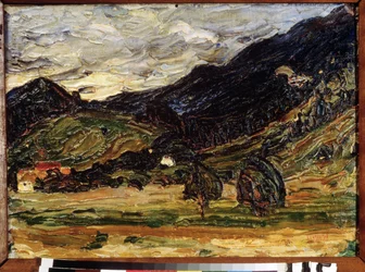 Pintura "Paisagem" de Vassily Kandinsky (ou Wassily Kandinski ou Kandinskij)