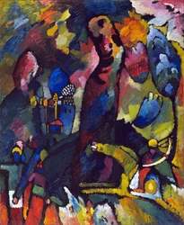 "Foto com arqueiro" Peinture de Vassily Kandinsky (ou Wassily Kandinski ou Kandinskij)