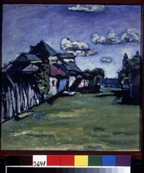 Pintura "Pres de Moscou" de Vassily Kandinsky (ou Wassily Kandinski ou Kandinskij