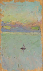 Barco à vela no mar
