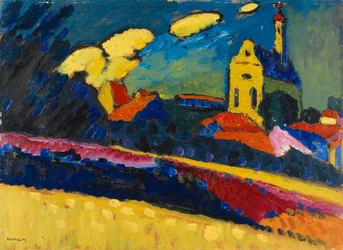 Estudo para Murnau - Paisagem com Igreja, 1909.