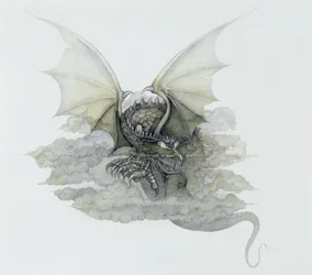 Um dragão que se assemelha a uma nuvem