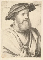 Um homem barbudo depois de Hans Holbein, 1646.