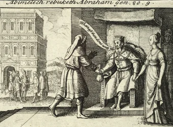 Abimelech a repreender Abraham. Estado 2