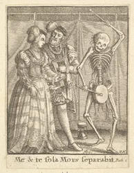 Par nupcial, da Dança da Morte, 1651.