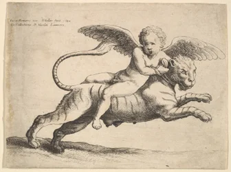 Cupido em um tigre, 1652.