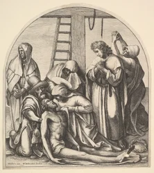 Descida da cruz, depois de Holbein, 1640.