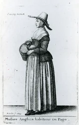 Inglês mulher do país, 1643