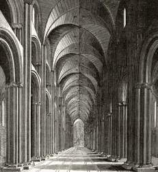 Interior da Nave de São Paulo, de &39;London Pictures: desenhado com caneta e lápis&39;, pelo Rev. Richard Lovett, publicado em 1890