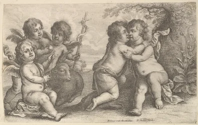 Jesus e São João abraçando, com Querubins, 1646.
