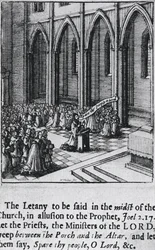 Litania em uma igreja, c.1655 (gravura)