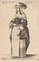 A primeira mulher antuérpia em trajes domésticos.