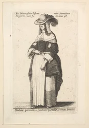 Antuerpiensis das principais mulheres em uma série de senhoras domésticas de Antuérpia em mulheres ..., 1625-77.