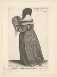 Mulher nobre de Brabantica, nobre de Brabant, 1648.