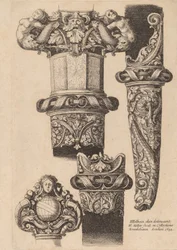 Ornamentação para um punhal e uma bainha, 1644.