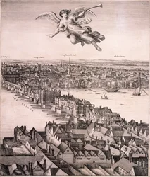 Vista panorâmica de Londres, c1670