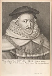 Tripulação de Ranulph, de "Memoriais históricos das leis inglesas" por William Dugdale, Londres 1666