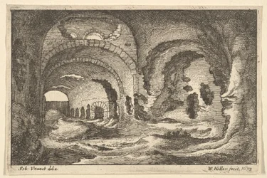 Restos romanos em Tivoli, 1673.