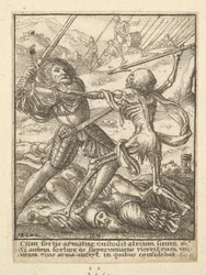 O Cavaleiro, da Dança da Morte, 1651.