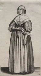 Os vários hábitos das mulheres inglesas, da nobreza às mulheres do campo ..., 1640.
