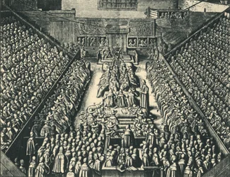 "O Julgamento do Conde de Strafford em Westminster Hall, 1641", 1947.