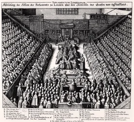 O Julgamento do Thomas Wentworth (1593-1641) Conde de Strafford em 1641