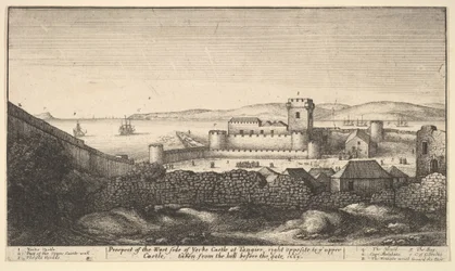 O lado oeste do Castelo de Yorke, 1669.