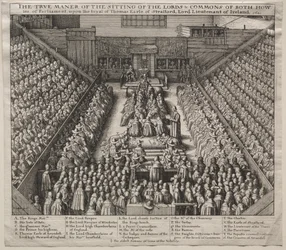 Westminster Hall, Interior, com O Julgamento do Conde de Strafford