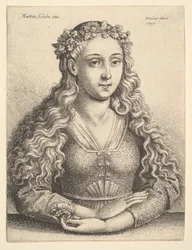 Mulher com uma coroa de folhas de carvalho, 1646.