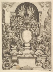 Projeto para uma cartela, Prato da Architecttura de Dietterlin, 1598.