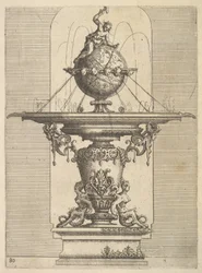 Projeto para uma fonte, placa 80 da Architettura de Dietterlin, 1598.