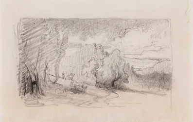 Paisagem, esboço composicional