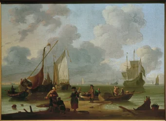 Navios que descarregam na praia