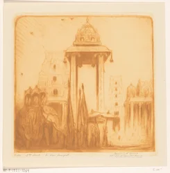 Pátio de um templo nas Índias Orientais Britânicas
No templo (título original)