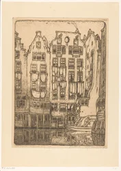 Casas do canal no Sint-Olofssteeg em Amsterdã Amsterdã (título original)